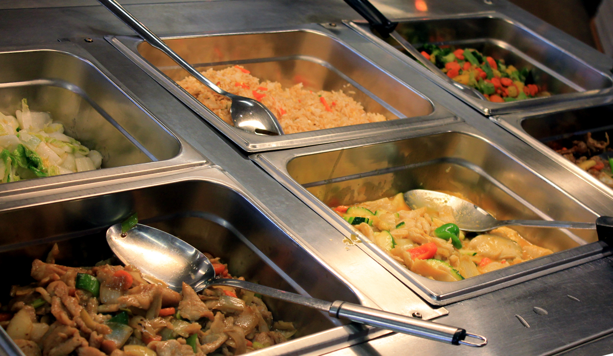 Buffet food trays